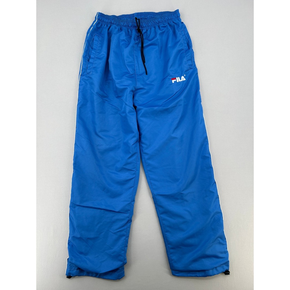Fila Mens Blue Track Pants Windbreaker Athletic Joggers SZ Medium